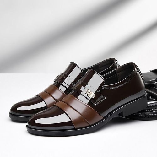 product_image_name-Fashion-Men Casual Comfortable Breathable Gentleman Business Formal Leather Shoes - Brown-5