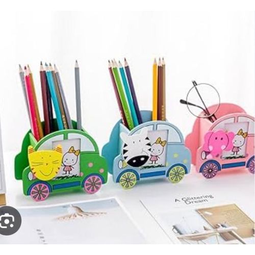 A & Shine 2pcs Kids Car Pencil Holder - Multicolor - image 2