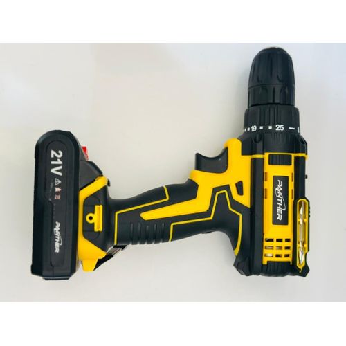 Panther Cordless Electric Drill & Screwdriver - Black/Yellow
