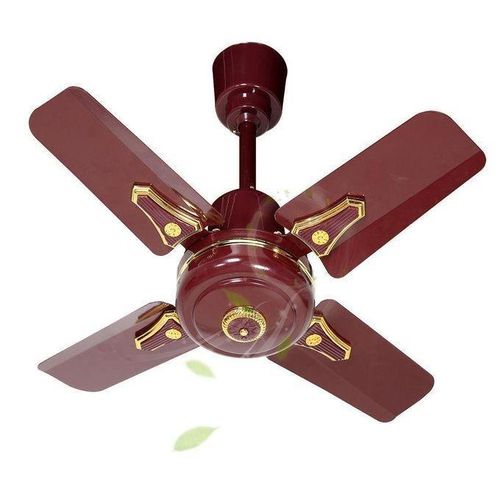Generic 4-Blade Short Blade Decorative Ceiling Fan - 65W - 24-inch - Coffee Brown/Gold