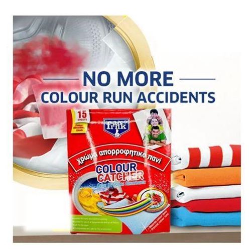 AD 2pcs Washing Machine Colour Bleeding/Running Sheet for Mix Colour Washing - Red