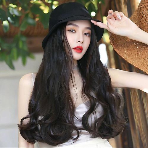 product_image_name-SXCHEN-Bucket Hat Long Curly Hair With Windproof Rope-2