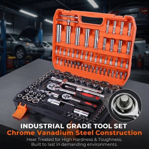 Dou-color 108-Piece Auto Repair Ratchet Socket Wrench Tool Kit
