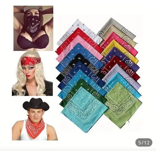 product_image_name-AD-4pcs Fashionable Bandana scarf or Bands - Multicolours -1