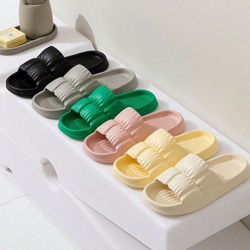 product_image_name-Generic-1 pair Pillow Slippers for Women and Men Non Slip Quick Drying Shower Slides Bathroom Sandals Ultra Cushion Thick Sole-5