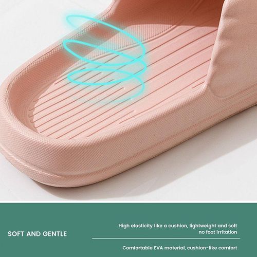 product_image_name-Generic-1 pair Pillow Slippers for Women and Men Non Slip Quick Drying Shower Slides Bathroom Sandals Ultra Cushion Thick Sole-6