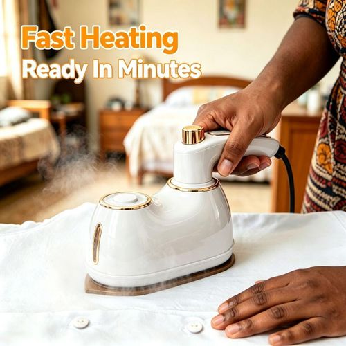 General Portable Folding Mini Steam Iron 180° Rotating Handle Spray - White - image 5