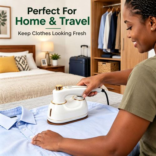 General Portable Folding Mini Steam Iron 180° Rotating Handle Spray - White - image 6