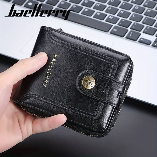 Shop Fashion Men's Fashion PU Leather Wallet,Zipper Coin Purse,Multi