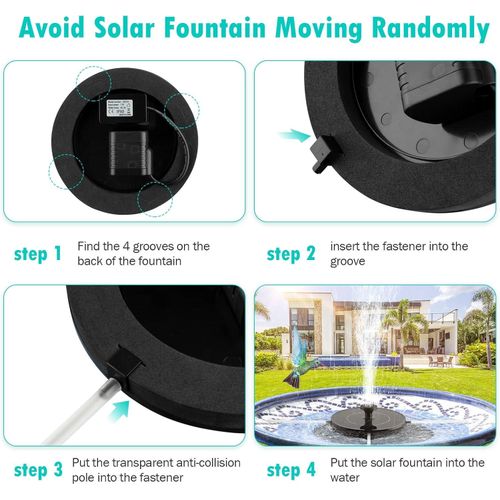 Generic Solar Fountain Solar Bird Bath Fountain Easy Setup Auto Onoff - image 8