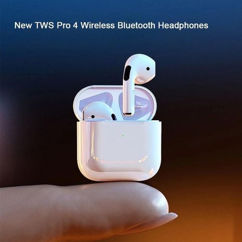 product_image_name-No Band-Pro4 True Wireless Earbuds Bluetooth earphones Ultra Long Standby Running Bass Sports earPods music headset with Mic-2