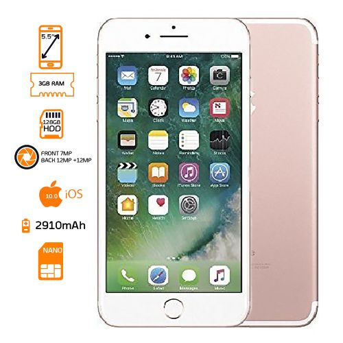 iPhone 7 Plus - 128GB HDD - 3GB RAM - Rose Gold