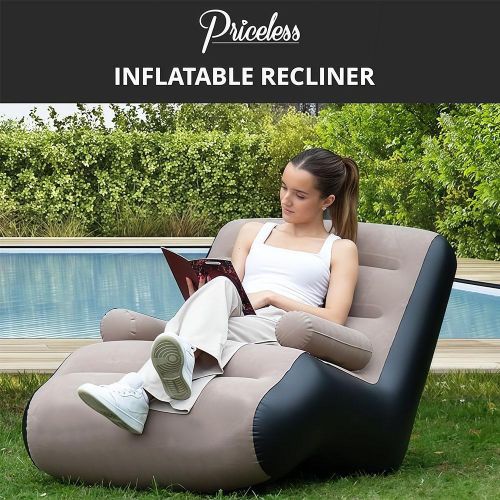 product_image_name-Generic-Large lazy inflatable sofa - Inflatable chair with foot pump - Flocking leisure inflatable lounge chair- Bean bag chair- Coffee-1