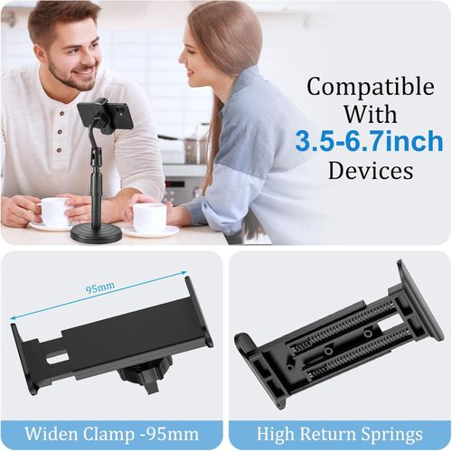 product_image_name-Generic-Generation 1 Live Streaming & Selfie Phone Stand – Height & Angle Adjustable, Compatible with Most Phones on the Market (BLACK))-4