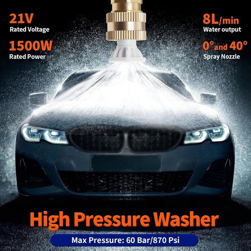 Generic Portable Pressure Washer, 6 In 1 Nozzle - image 2