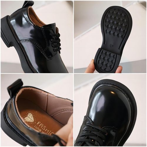 Fashion Boys Leather Back to School Student Performance Shoes - image 5