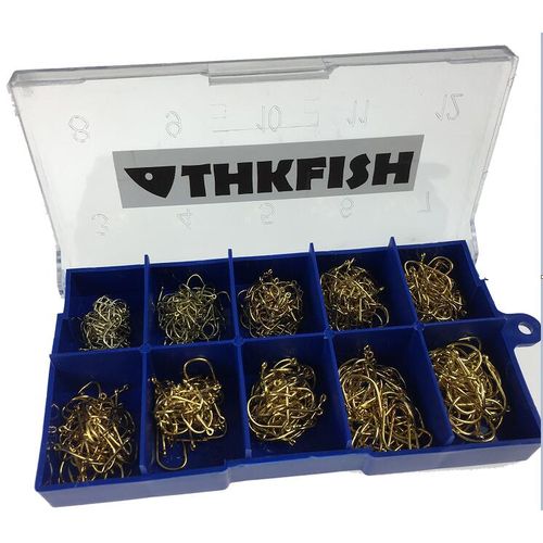 500pcs/set Mixed Size #3~12 High Carbon Steel Fishing Hooks With Hole