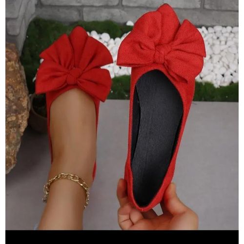 product_image_name-Generic-Red bow pointy flats-1