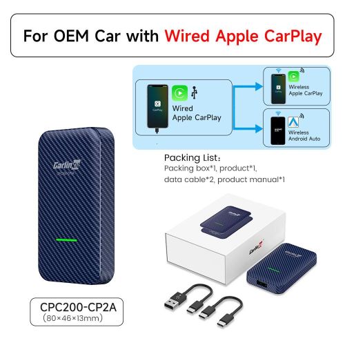 CarlinKit 5.0 (2Air) Wireless Adapter Apple CarPlay Android Auto