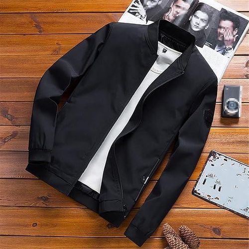 product_image_name-Gukbis-Men’s Slim Fit Lightweight Softshell Flight Bomber Jacket Coat-2