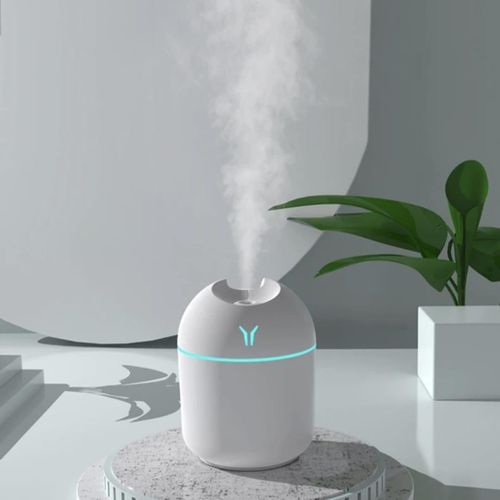 product_image_name-Fashion-7 Color USB Mini Ultrasonic Air Humidifier Charging Diffuser Car/Home Purifier - 220ML- White-2