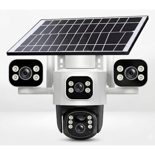 Un Branded 4K Three Lens Solar CCTV Cameras - image 2
