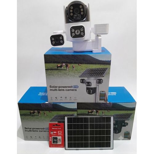 Un Branded 4K Three Lens Solar CCTV Cameras - image 3