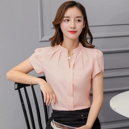 product_image_name-Generic-Short sleeve casual pink top-1