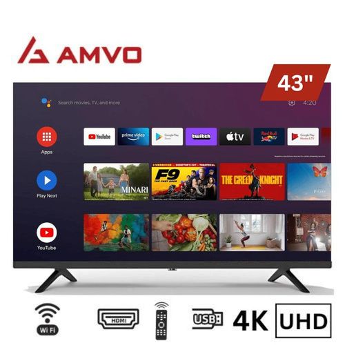 product_image_name-AMVO-LSS4301W 43” Frameless Android Smart FHD LED TV - Black (1YR WRTY)-1