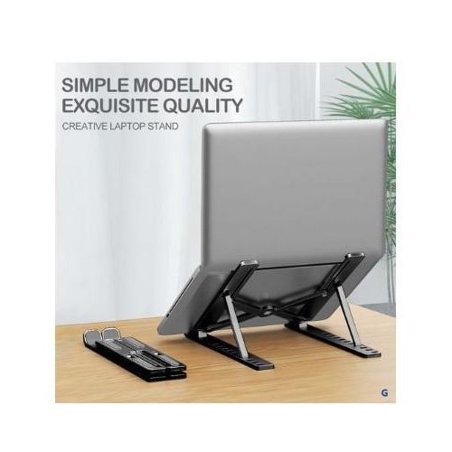product_image_name-Generic-10 Steps Laptop Stand Desktop Stand - Black-3