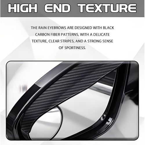 Generic 2‑in‑1 Car Rearview Mirror Rain Guard with Blind Spot Mirror, 360° Rotatable Car Mirror Accessory - image 3