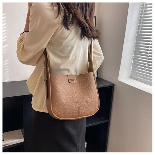 product_image_name-Fashion-Women's tote shoulder bag, PU leather handbag, vintage bucket bag-5