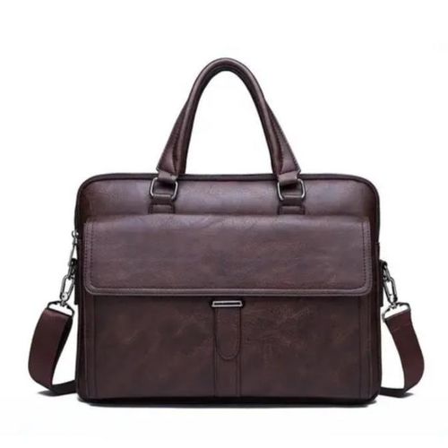 product_image_name-AD-Hyper Leather Laptop Bag - Brown -2