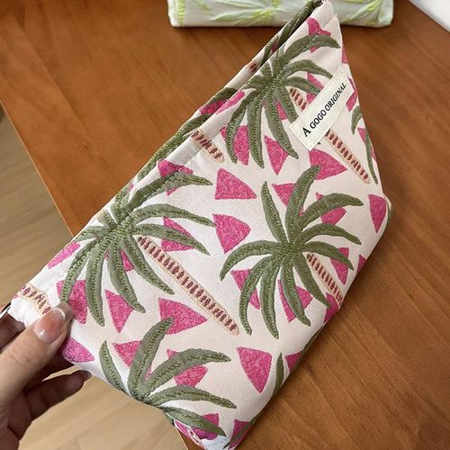 product_image_name-Generic-Large Portable Aesthetic Makeup Bag  Floral Makeup Bag  Noon Clutch Bag  Noon Clutch Bag  Hygiene Bag  Skincare Bag  Cute Makeup Bag-4