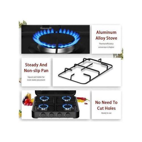 Starlux Deluxe - Durable - High Quality 4-Burner Table Top Gas Stove - White - image 3