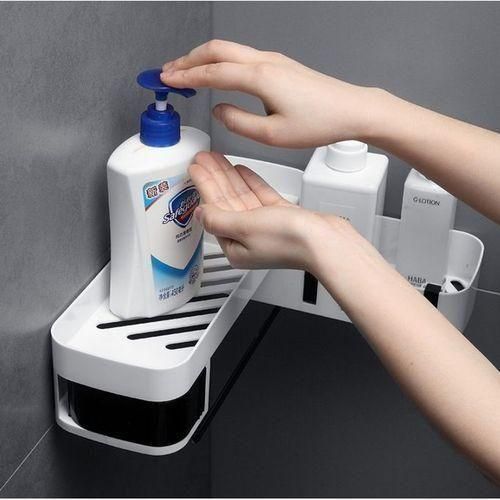 product_image_name-Generic-Corner Shower Bathroom Shelf - White-2