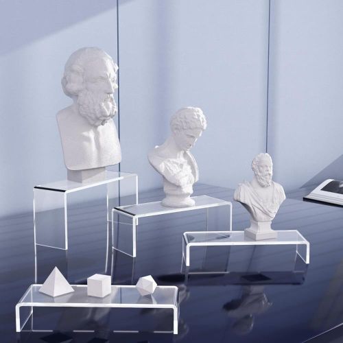 product_image_name-Generic-3pcs/set Clear Acrylic Display Risers Showcase for Shoe Risers Retail Stand Cupcake Stand Dessert Stand-6