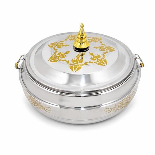 Generic 4-Tier Stainless Steel Lunch Box with Locking Lids – Gold Design - image 5