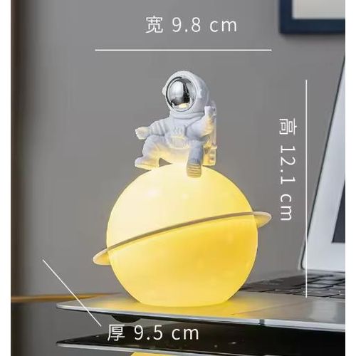 product_image_name-Generic-Four-piece Astronaut Mini Night Light Set - Creative Astronaut Desktop Decoration - Portable LED Starry Night Bedside Lamp-6