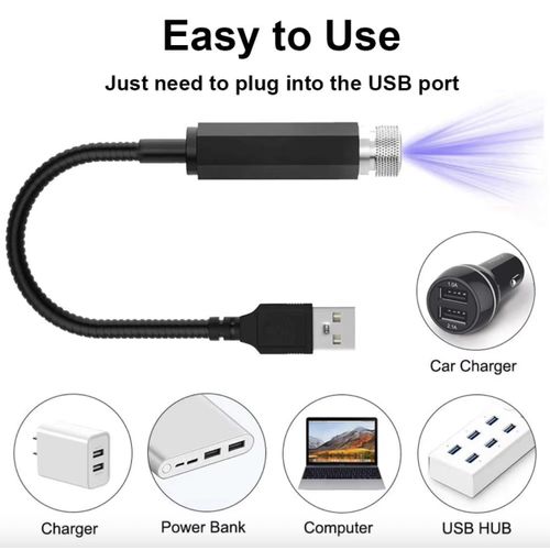 Generic Car Roof Star Light LED Interior Romantic Star Night Projector USB For Car Bedroom Party - image 4