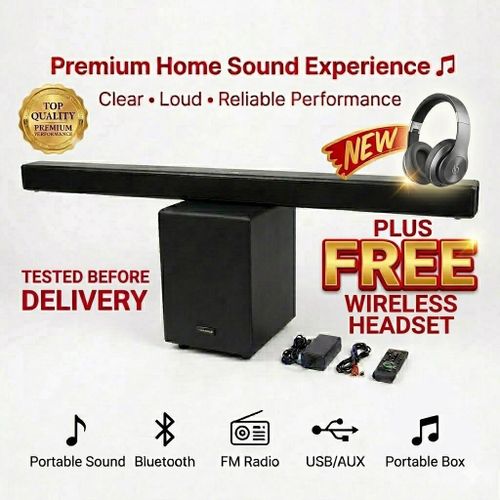 product_image_name-Generic-Elevate Audio S332W Soundbar Speaker + Free Wireless Headset - Clear TV Audio, Deep Bass, Bluetooth Wireless, Easy Setup (Black)-1