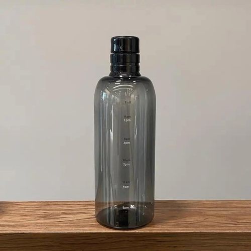 product_image_name-Generic-Black Transparent Water Bottle with Time Marker - 700ml-2