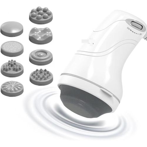 product_image_name-Generic-Electric Handheld Cellulite Body Massager with 8 Massage Heads - White/Grey-1