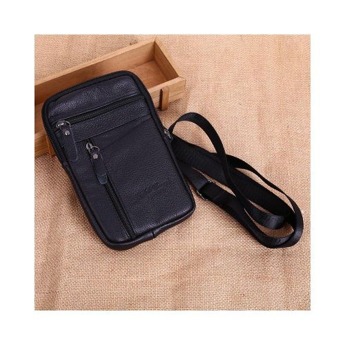 Men's Small Business Style PU Leather Crossbody Bag