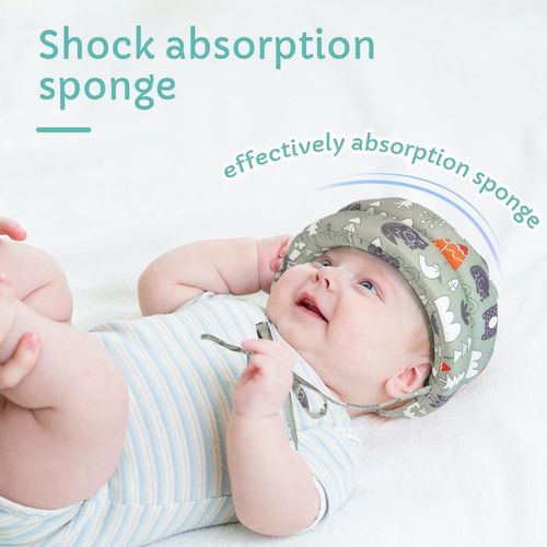 Generic Baby Head Protector Baby Soft Helmet -Green