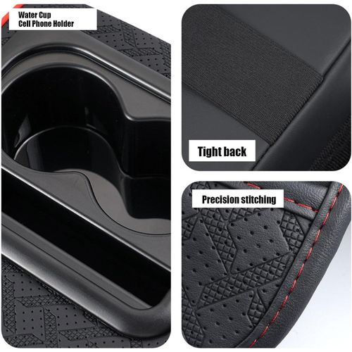 product_image_name-Generic-Car center armrest box mat, multi-functional center armrest box cover, armrest storage cover, armrest box accessories, black and red-6