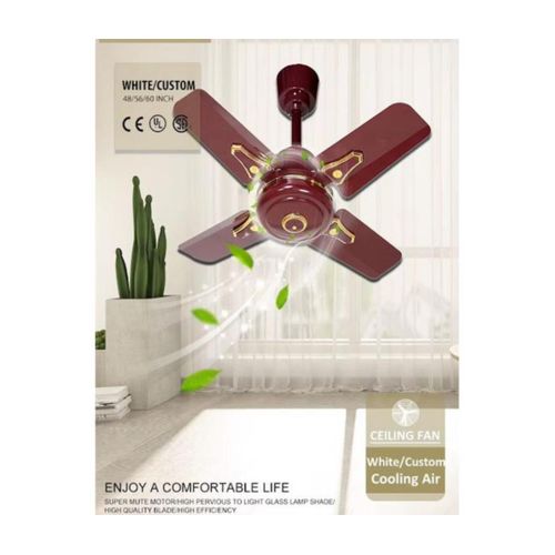 Powerful 24" High Speed Ceiling Fan Short Blade - Brown - image 2