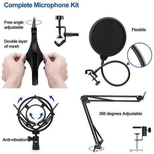 Generic Professional V8 Condenser Microphone Sound Card - Black - image 6