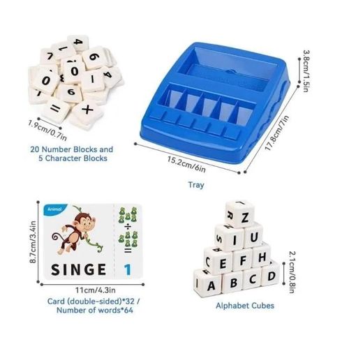 product_image_name-Generic-Educational reading games for boys and girls aged 3-8, children's educational gifts and toys - Blue-2