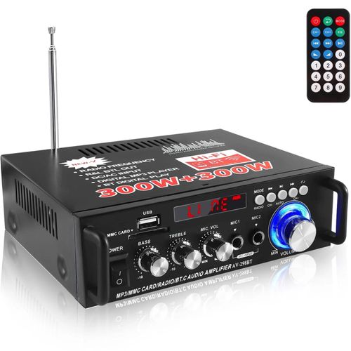 product_image_name-Generic-AV-298BT 300W+300W Hi-Fi Stereo Amplifier Bluetooth Home Audio Karaoke Digital Amplifier EU Plug-1